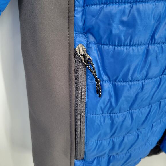 Gerry Men's Small Pursuit Hybrid Breathable 2 Layer Softshell Jacket Blue Black - Picture 3 of 7